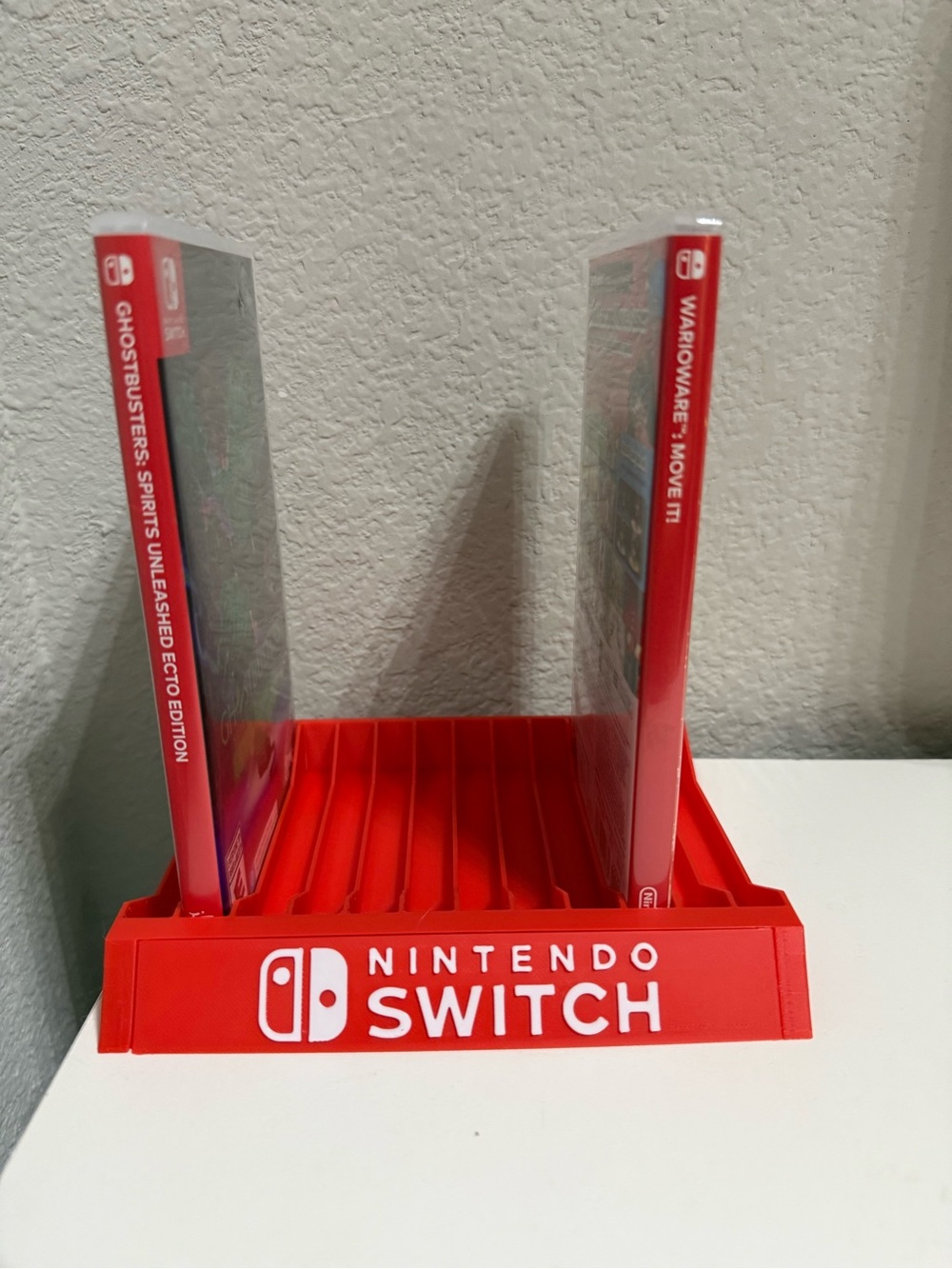 Nintendo Red Switch Game Rack with Logo - Picture 2 of 2